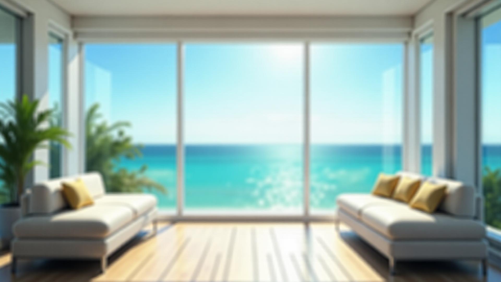 Modern Cayman Islands corporate office overlooking the ocean