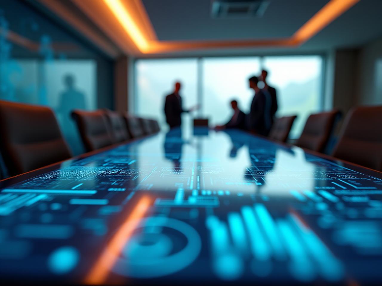 Professionals in a modern boardroom